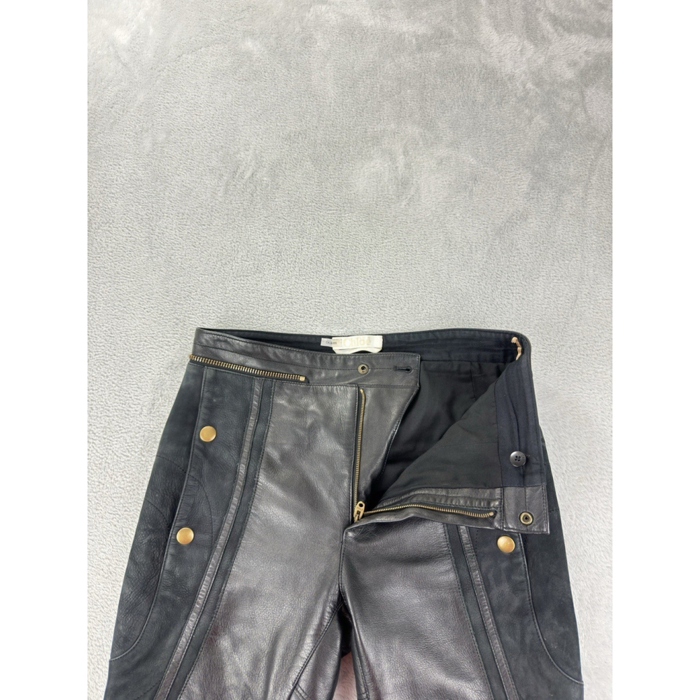 Chloe Women's Size 36 EU 100% Calfskin Leather Rare Designer Ankle Zip Pants - Picture 7 of 16
